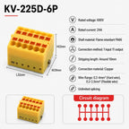 1Pc Wire Electrical Cable Connectors Plug-in Terminal Block PTFIX 2.5mm² Splitter Spliceable DIN-Rail Mounting Junction Box Too