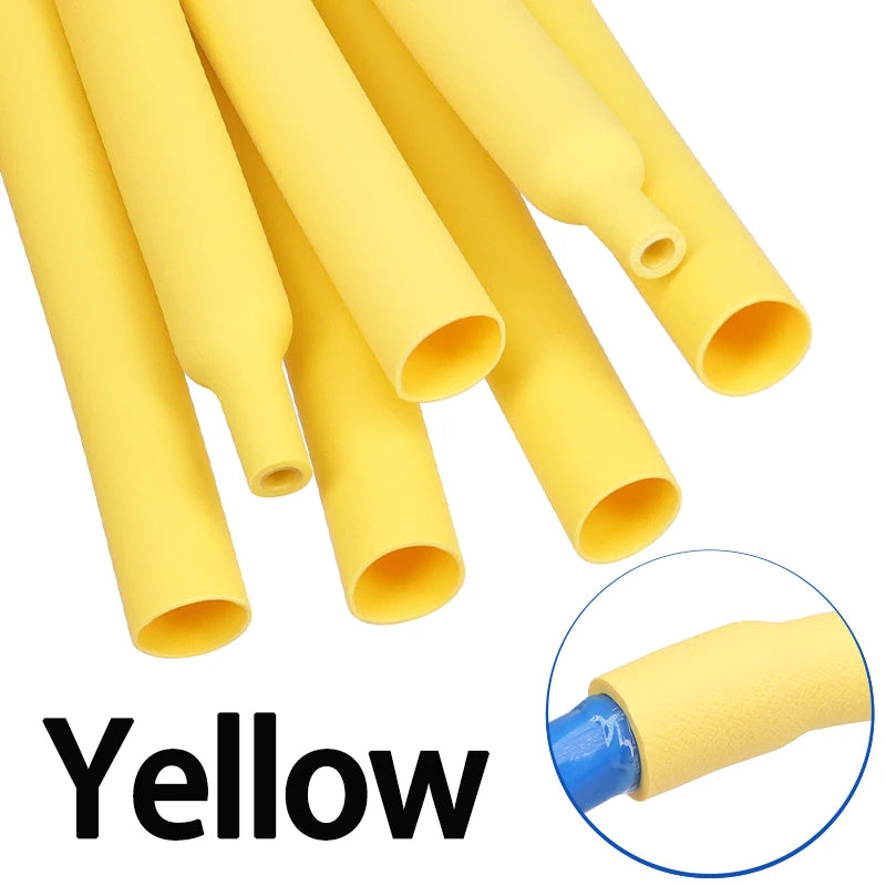 2M 3:1 Heat Shrink Tube With Glue 1.6mm-50mm Multicolor Dual Wall Adhesive Lined Polyolefin Shrinkin ﻿Wrap Cable Protect Sleeve
