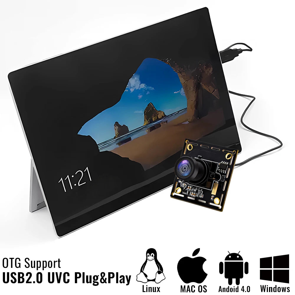 WGWK USB Camera Global Shutter 1080P 90FPS 720P 120FPS 3.6mm Without Blur M12 Lens AR0234 Board High Frame Rate Camera Module