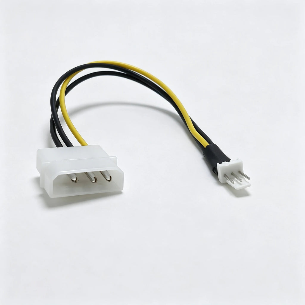 1 PCS 20cm 4 Pin Molex IDE To 3 Pin PC Computer CPU Case Fan Power Connector Cable Adapter
