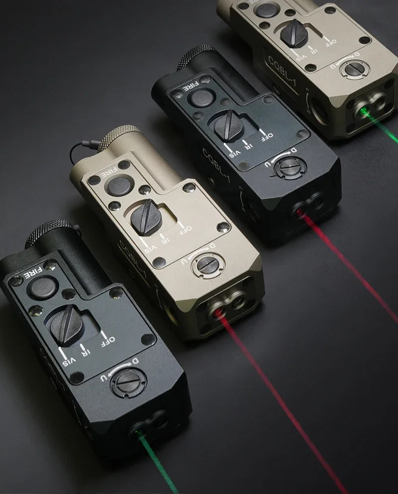 CQBL-1 Laser Aiming IR/Red/Green Dot Laser Indicator Momentary Constant Quick Opening With Scout Light Connect Mount For 20MM