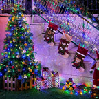 1pcs Solar String Lights Outdoor Waterproof LED Outdoor 8 Modes Christmas Fairy Light for Patio Yard Tree Garden Balcony Decor