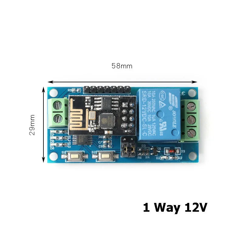 ESP8266 ESP-01 WiFi Relay 1 2 4 Way Channel 5V 12V Things Smart Home Remote Control Switch ESP01 Wireless Module Phone APP
