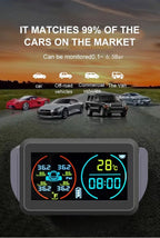 Smart Solar Power TPMS Car Tire Pressure Monitoring System Alarm Tyre Air Pressure Meter Gauge Temperature Warning 4 Sensors