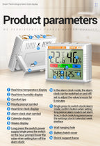Digital Thermohygrometer Clock ANENG AP01 Snooze Alarm Mode Air Thermometer Humidity Multi-scenario High Precision Tester Tools