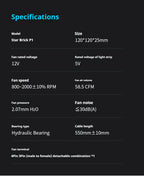 Star Brick P1 Jungle Leopard Interstellar SE Building Block Fan Triple ARGB 12cm Desktop Computer Wireless Splicing Fan