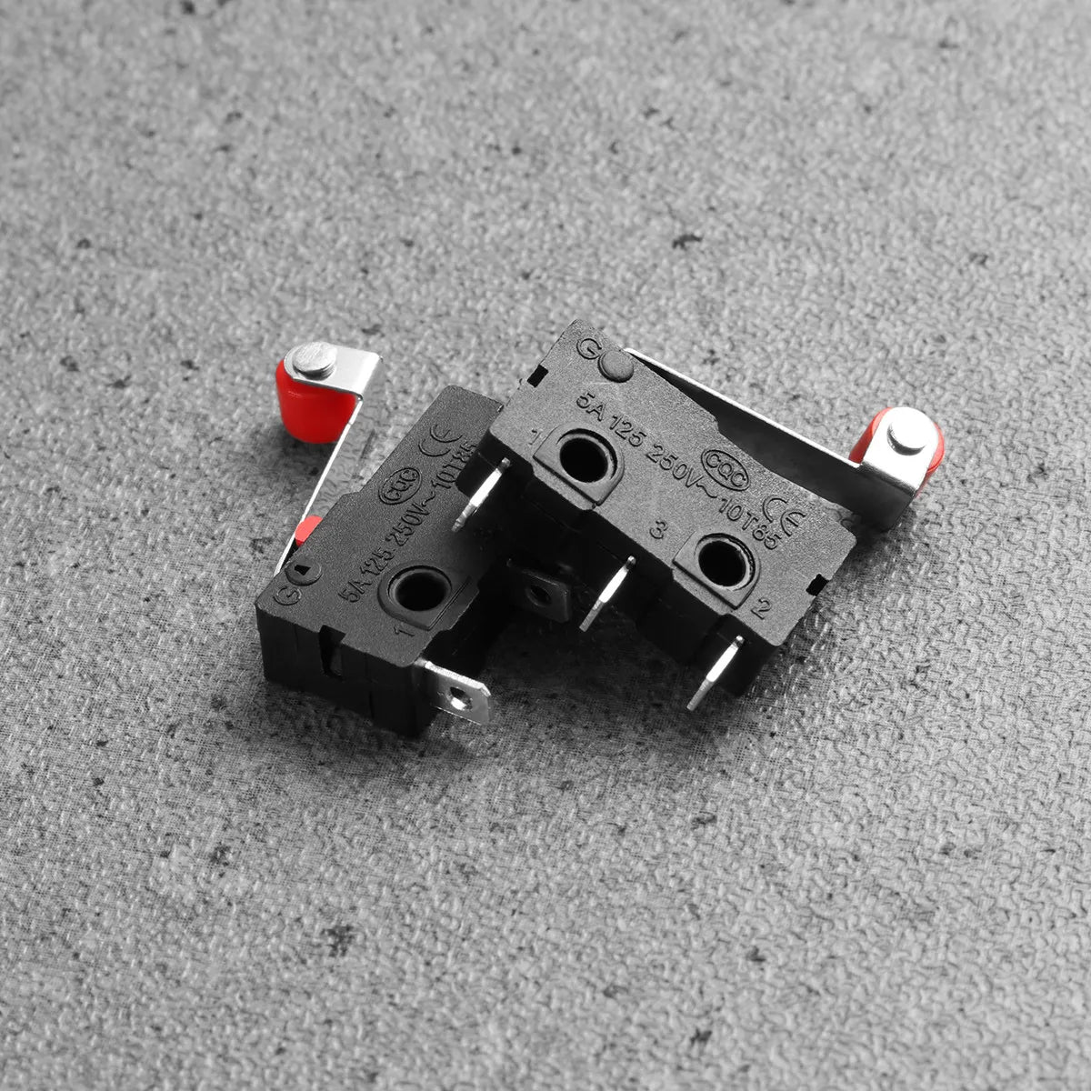 10pcs Spdt 1No+1Nc Momentary Roller Lever Micro 3-Pin Terminal 250V 5A Limit Switch For Hinge Detection Roller Micro Lever