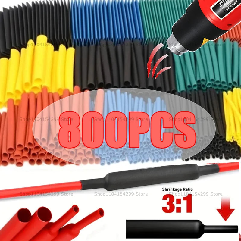Heat Shrink Tubes Set Retractable Heat Pipe Electric Wire Sheath Thermoretractile Case Tube Line Bar Heat Shrink Tubing