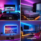 RGB 5050 Strip Light with 24 Key Controller, 1m~40m Led Strip Lights for Bedroom, Kitchen, TV, Holidays (Halloween, Birthday)