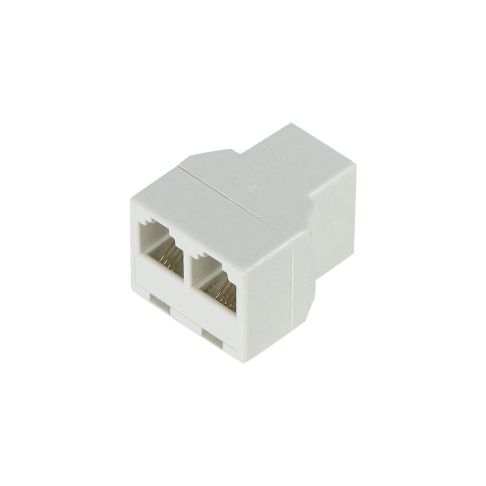 1pcs RJ45 Splitter Adapter 1 to 2 Dual Female Port CAT5/6 LAN Ethernet Socket Network Connection Splitter Adapter