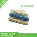 20pcs 1W Metal film resistor 5 color ring 1% 1R - 1M 1R 22R 100R 220R 470R 1K 10K 22K  100K 150K 220K 10 22 47 100 220 470 ohm