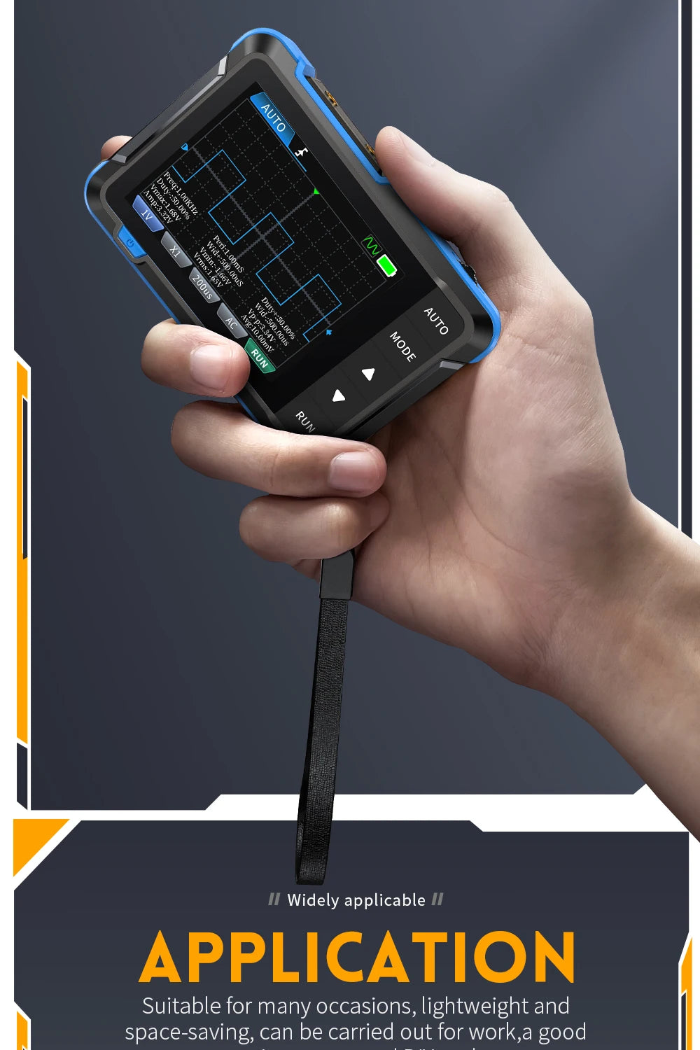 FNIRSI DSO152 TC3 Handheld Digital Oscilloscope With 200KHz/500kHz Bandwidth Supporting LCR Detection Signal Generator PWM Outpu
