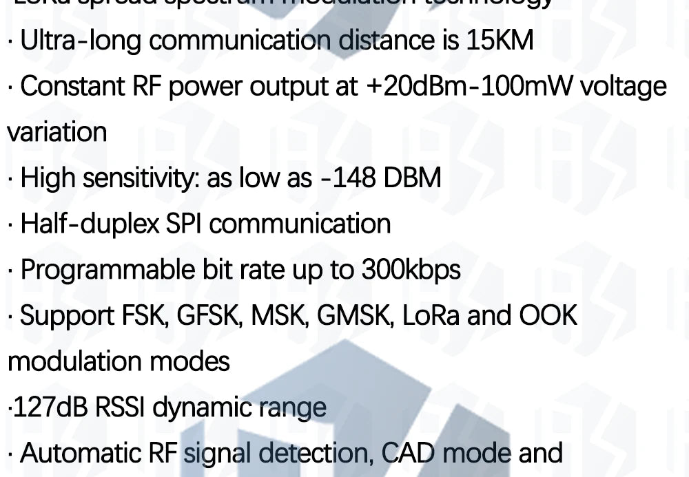 433MHZ SX1278 LoRa Module 433M 10KM Ra-02 Wireless Spread Spectrum Transmission Board 2.4G IPX Antenna for Smart Home