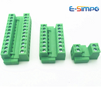 10pcs/5sets 5.08mm 0.2in Plug PCB Wire Terminal Block 2EDGKM 2EDGVM 2EDGRM-5.08mm Male Wafer 2-24P Female Socket MSTBV2.5-GF STF
