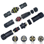 IP68 Electrical Waterproof Connector Wire Cable 2/3/4/5 Pin Outdoor Plug Straight Quick Screw Conductor Connector