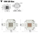 High Power IR Infrared COB LED Chip 10W 900mA 730nm 850nm 940nm Integrated LED Beads For Detect Sensor Flashlight 1Pcs /5Pcs