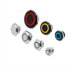 Mini Push Button Switch 12/16/19/22/25/30mm Electric Waterproof Power 12v Led Light Momentary Short Pressure Latching Fix On Off