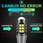 2Pcs T15 LED Bulb W16W LED Lamp Canbus No Error 3030 27SMD 912 921 Lights 12V Car Backup Reverse Light 1500LM 6000K Red Amber