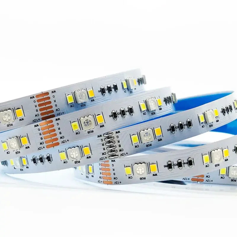 12V 24V 5M SMD 5050 3528  WW/CW RGBCCT 60leds/m 96leds/m 120leds/m 5 Colors In 1 Chip CW+RGB+WW Led Strips Flexible Tape Light