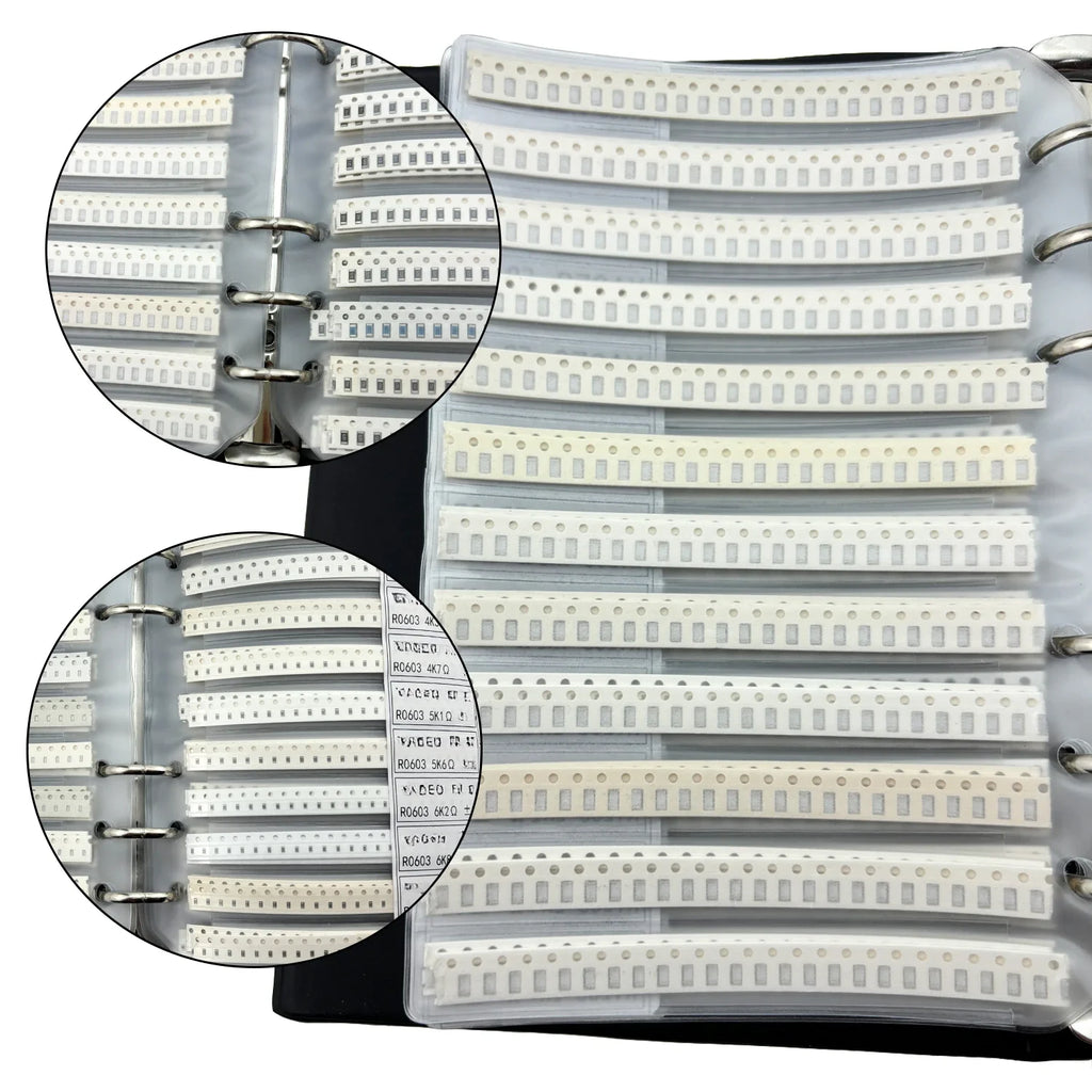 Resistor Kit 170 Kinds 0201 0402 0603 0805 1206 SMD Chip Resistor Sample Book 5% 0R-10M 8500PCS