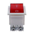 KCD4  22x28mm WHITE Body on off 16A/250V 4 screw pin DPST T85 Auto Boat Marine Toggle Rocker Switch with LED 220V