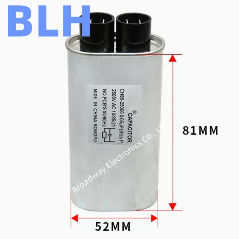 CH85 CH86 High voltage capacitors for industrial microwave ovens 2500V 0.66UF 0.89UF 1.05UF 1.1UF 1.10UF 1.2UF 1.20UF