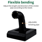 LUXIANZI 220V Tabletop Solder Iron Smoke Absorber With LED Light ESD Fume Extractor Filter Screen Smoking Instrument