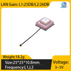 L1 L2 L5 Dual Frequency GPS Beidou Navigation GNSS High Precision Positioning Active Passive Ceramic Antenna For UAV Orientation