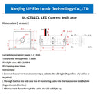 NJXSE Led Current Indicator 5A 20A 30A 50A 100A CT AC Signal Monitor Light Factory Price Current Transformer with Led Indicator