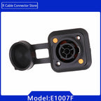 2pcs 3Pins Waterproof IP65 Grade Locking Powercon Male Plug Jack Female Chassis Socket Cable Wire Connector