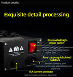 YYAUDIO HiFi Audio Noise AC Power Filter Power Conditioner Power Purifier Surge Protection with EU Outlets Power Strip