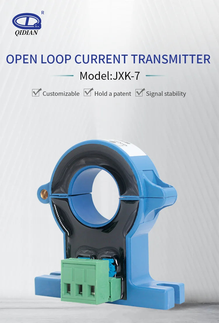 AC DC Current Transducer 0-100A 0-200A 0-300A Hall Current Transmitter Sensor 20mm 4-20mA 0-10V 0-5V RS485 AC DC Current Sensor