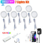 1 2 3 5 6 8 Lihgts RGB LED Cabinet Light 12V WiFi Bluetooth 24Key 44Key Remote Control Power Kit for Kitchen Wardrobe Lighting