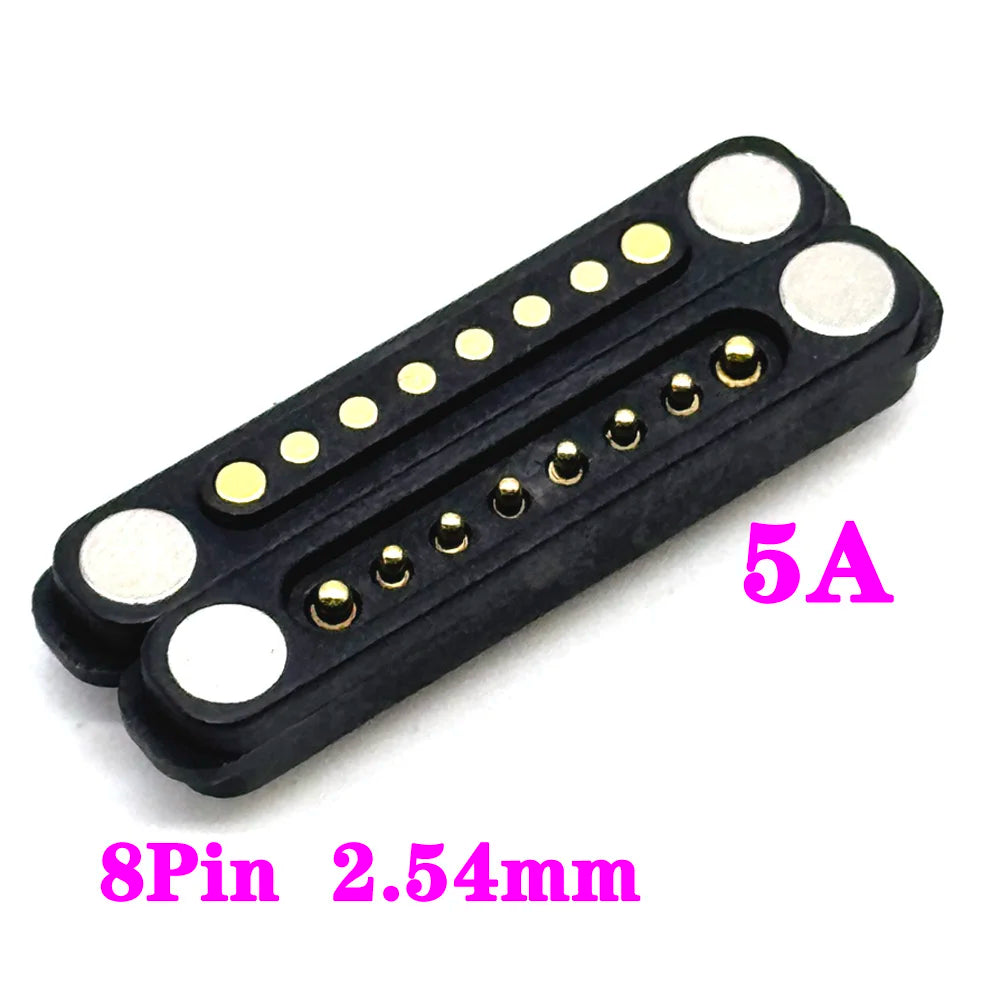 1sets DC 36V 5A Waterproof Magnetic Pogo Pin Connector 5Pin With Ears Pogopin Male Female Spring Loaded DC Power Socket