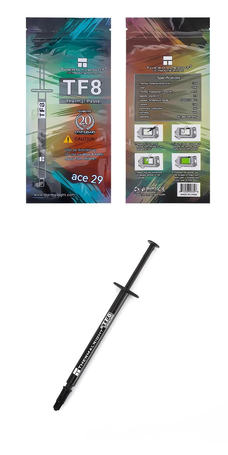 Thermalright 13.8W/m.k Thermal Conductive Grease Silicone Thermal Paste For Computer PC Laptop CPU GPU Video Card Chips