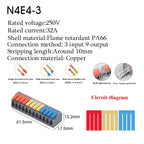 5/10PCS Wire Connector Electric Cable Led Conectors For 4mm² 6mm² Fast Terminals Blocks Docking Butt Household Electrician Tools