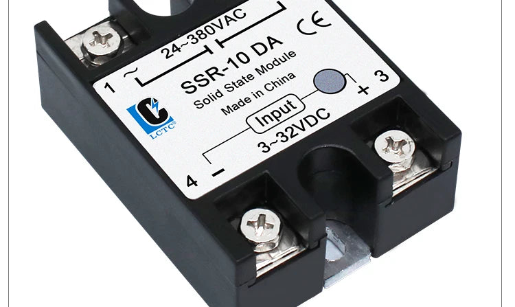 LCTC 1PCS SSR Solid State Relay DC To AC to DC 10A 25A 40A 50A 60A 80A 100A Zero-crossing Relay 3-32VDC