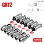5/10/20 Set GX12 GX16 GX20 Docking Connector 2 3 4 5 6 7 8 9 10 12 14 15 Pin Male Female Aviation Plug Socket Circular Connector
