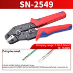 SN-68B Wire Crimping Tool for XH2.54/DuPont2.54/2.8/4.8/6.3/ Non-Insulated/Ferrule Terminals Ratcheting Crimper SN-58B