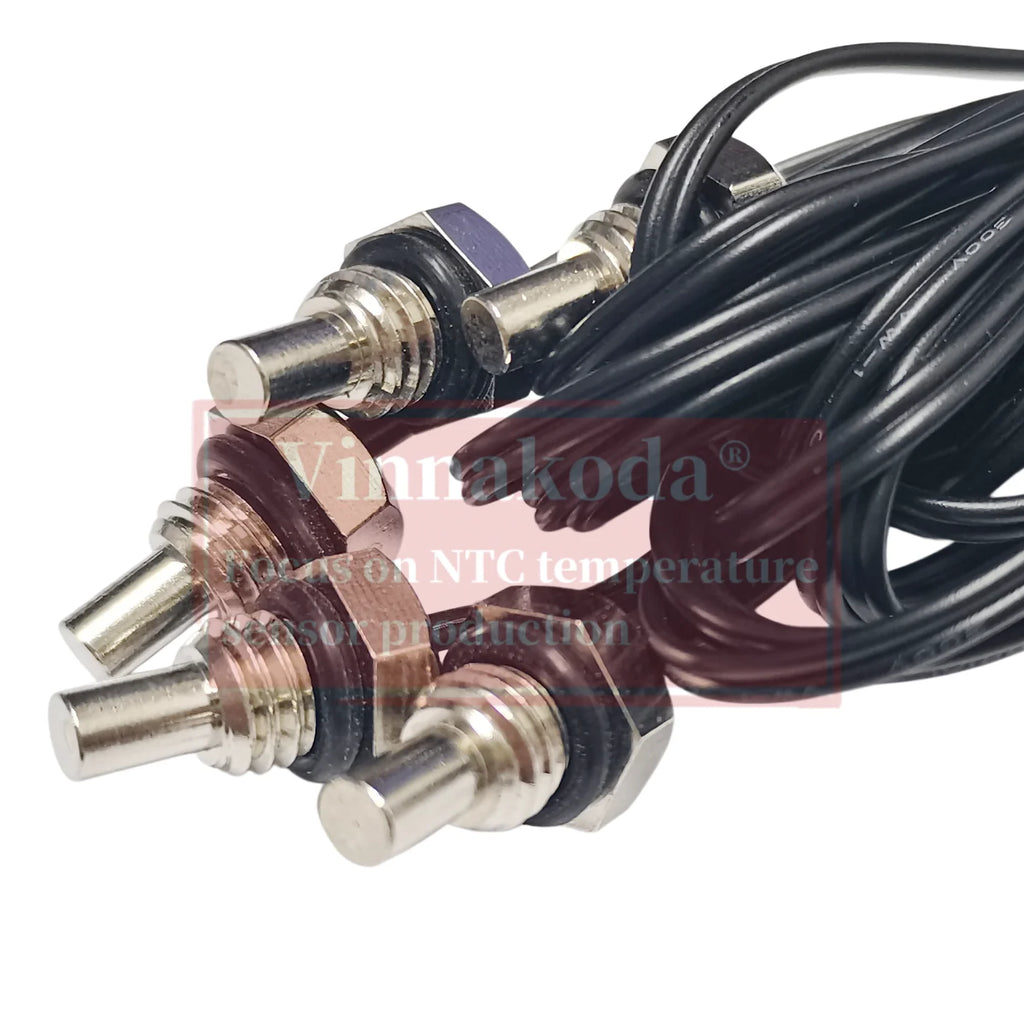 1/2/5PCS M8 Hexagonal Probe NTC Thermistor Temperature Sensor M8x1.25MM Thread B3950 5/10/15/20/50/100K L1M