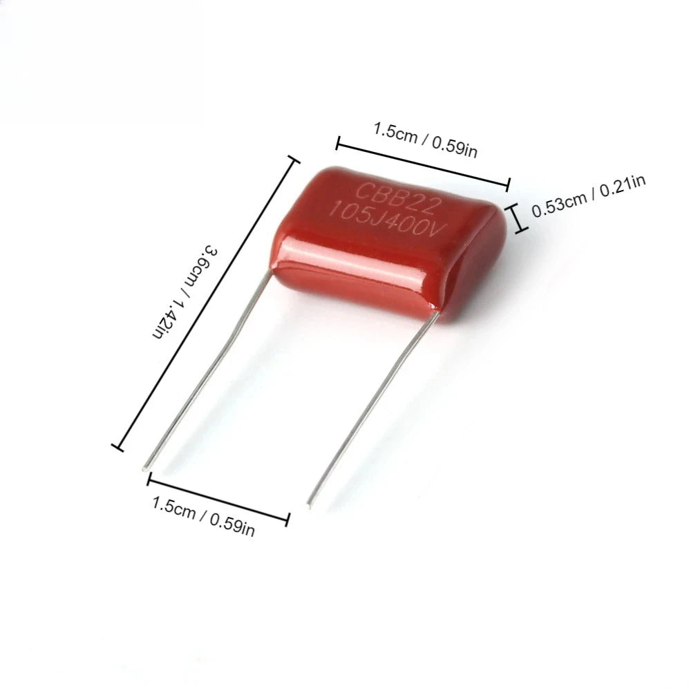 20/40PCS 400V CBB Capacitor Kit CBB Polypropylene Film Capacitors 103J 224J 104J 105J 334J 473J684J P7.5mm 10mm 15mm 20mm 25mm
