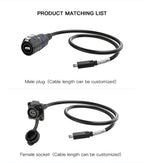 Cnlinko LP16 Waterproof Type-C 3A Female Socket Jacks Panel Mount USB C Connector for Fast Charging Data Transfer 10Gbps