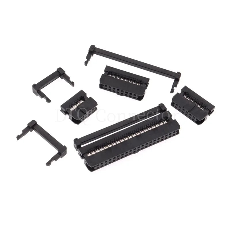 10pcs 2mm 2.0mm Pitch FC 6/8/10/12/14/16/18/20/22/24/26/30/34/40/44/50/60 Pin IDC Female Header Connector For 1mm Flat Cable