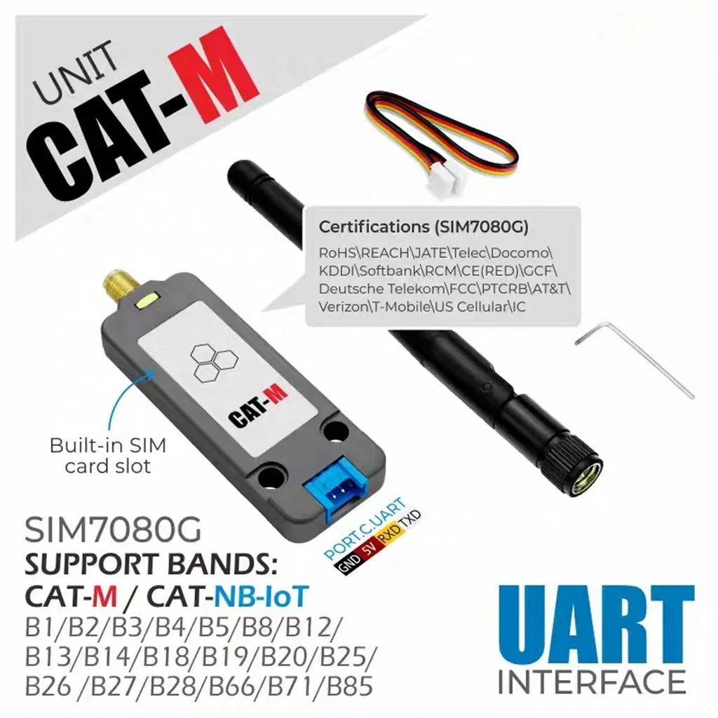 Official M5Stack CatM NB IoT Dual-Mode Wireless Communication Module SIM7080G IoT Module