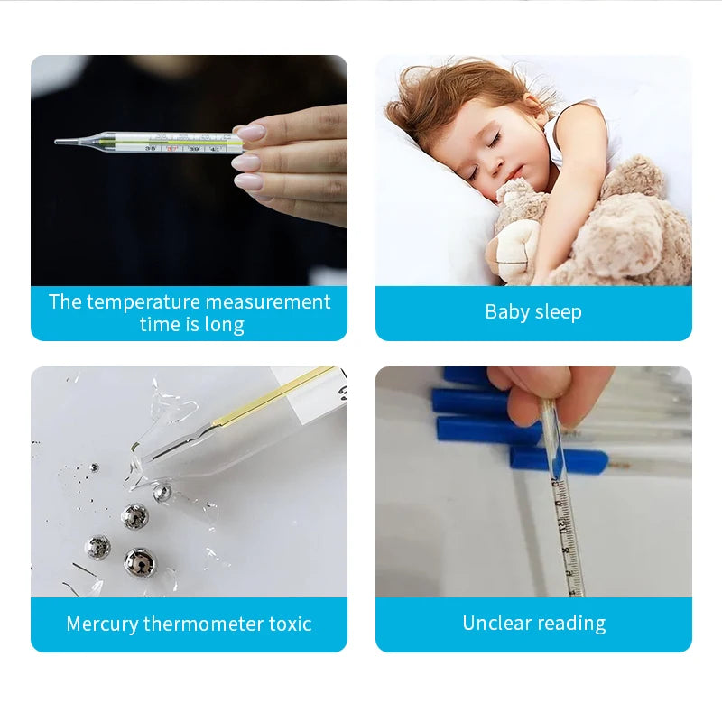 Multifunction Thermometer Three-color Backlit Display Forehead Thermometer Digital Display Infrared Alarm Human Body Thermometer