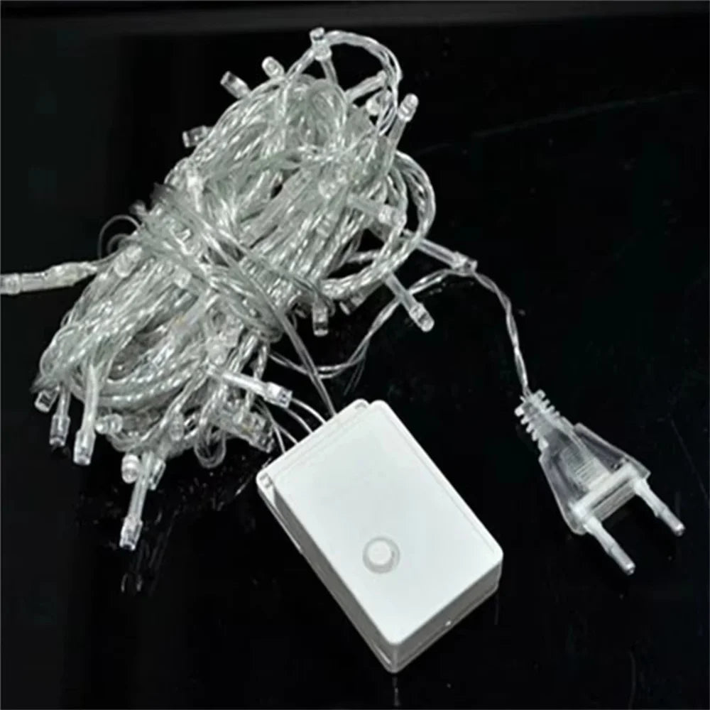 Holiday Outdoor 100 LED String Lights 10M 220V 110V Christmas Xmas Wedding Party Decorations Garland Lighting Christmas light