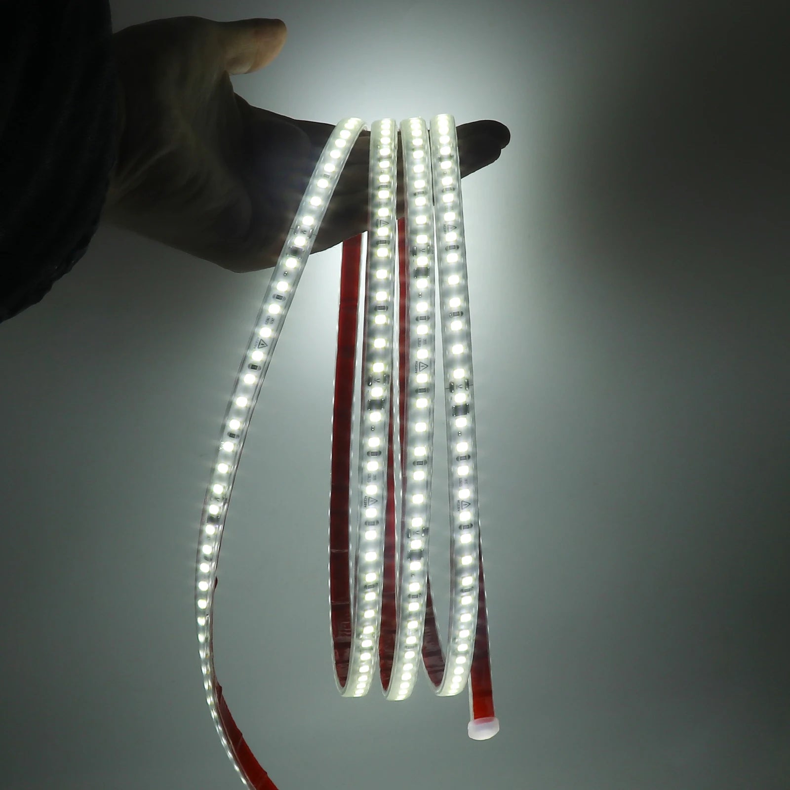 220V LED Strip 2835 120LEDs/m Waterproof 0.5M 5M 10M 20M 30M 40M Flexible Lamp Adhesive Tape White Red Green Ice Blue Pink