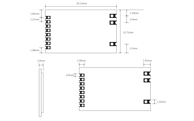 G-NiceRF| 2PCS RF1101 RoSH Certified 20mW Long-Distance Wireless Transceiver Module Adopt CC1101 Chips