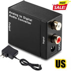 Analog To Digital ADC Audio Converter Optical Coax RCA Toslink Audio Sound Adapter SPDIF Adaptor for Apple TV for Xbox 360 DVD