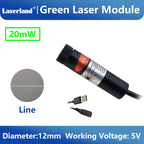 Green Laser Diode Module 20mW Dot Line Cross Projector for Alignment of Cloth Cutting Location
